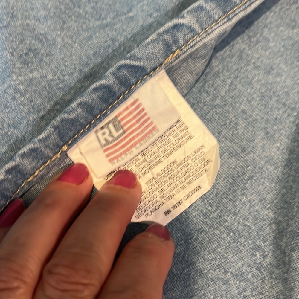 Gorgeous vintage Ralph Lauren denim standard pillow sham. Fantastic condition. - Picture 4 of 5